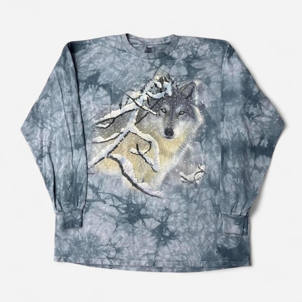The Mountain Wolf Snow Nature Tie Dye Long Sleeve Shirt XL